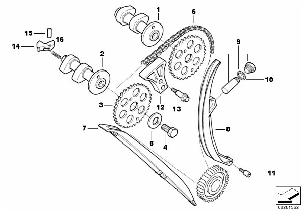 Chain tensioner/bolt/seal ring